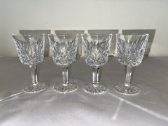Set of 4 WATERFORD CRYSTAL Lismore Small Liqueur Cocktail/Cordial Glasses