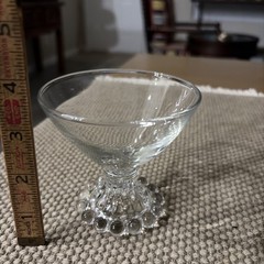 Set of 3 Clear Vintage Anchor Hocking Boopie Sherbet Dessert Cups