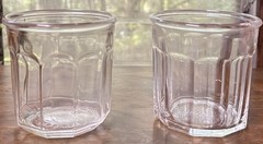 Luminarc Clear 10 Panel Glass 3 3/4″ Tall Made in France 500 Set of 2