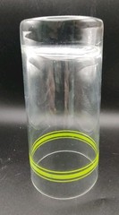 MCM Corelle Corning Coordinates Green Stripe Highball Tumblers Set of 4 Vintage