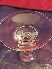 Vintage Princess House Heritage Crystal Footed Dessert/Sherbet Glasses Set of 2