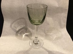BACCARAT «France» ‘CHARTREUSE’ CRYSTAL RHINE WINES Glass 9” tall acid etched