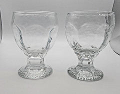 Libbey Chivalry Clear Rocks Footed Glasses Barware Set of 2- 8 oz Drinkware