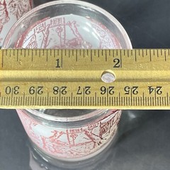 Vintage Royal China Memory Lane Red Set of Four 6oz Juice Tumblers Glasses 3.5″