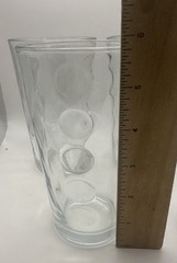 (5) Five Libbey Clear Glass Urban Dot Tumbler Glasses Vintage 12oz 5.75”