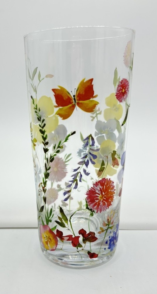 Mikasa Jolie Drinking Glass- 14 Oz Floral Cottagecore