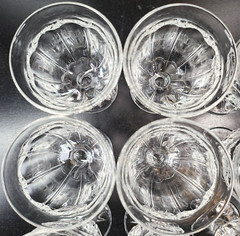 12 Noritake Provincial Clear Wine Glasses Set Vintage Elegant Panel Stemware Lot
