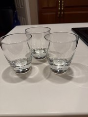 Set of (3) Double Old Fashioned Whisky Glasses WEIGHTED BOTTOM 4″H X 3 1/4″D