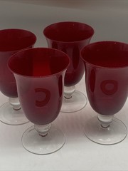 Lenox HOLIDAY GEMS RUBY All Purpose Wine Water Goblets SETS OF FOUR
