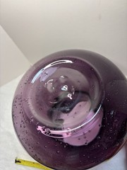 Artland Iris Plum Purple Bubble Glass Water Pitcher Hand Blown RARE
