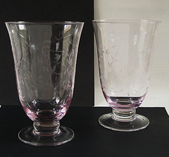LENOX Crystal – Heather Pink Pattern – 6″ Iced Tea Tumbler – SET of TWO