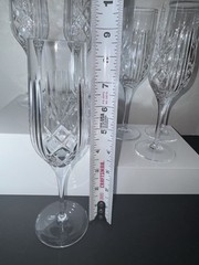 6 ROYAL DOULTON SUMMIT CHAMPAGNE FLUTES 8.5″ TALL