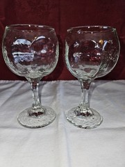 Libbey Chivalry Clear Glass Whiskey Sour Wine Goblets Glasses Set Of 2