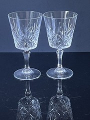 Chantilly Taille Beaugency Cristal D’Arques-Durand Wine Goblet Multiples Set 2