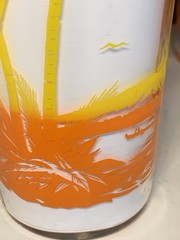 Set 6 Palm Tree Tropical Tiki Drink Glass Highball Vtg Tumblers Colorful 6″