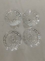 Lot Of Fostoria American Clear Cubist-Champagne/Martini Glasses Stem (2056)