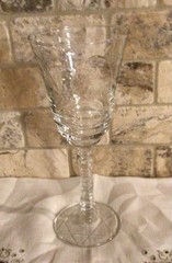Vintage Libbey Rock Sharpe Arctic Rose Water Goblet