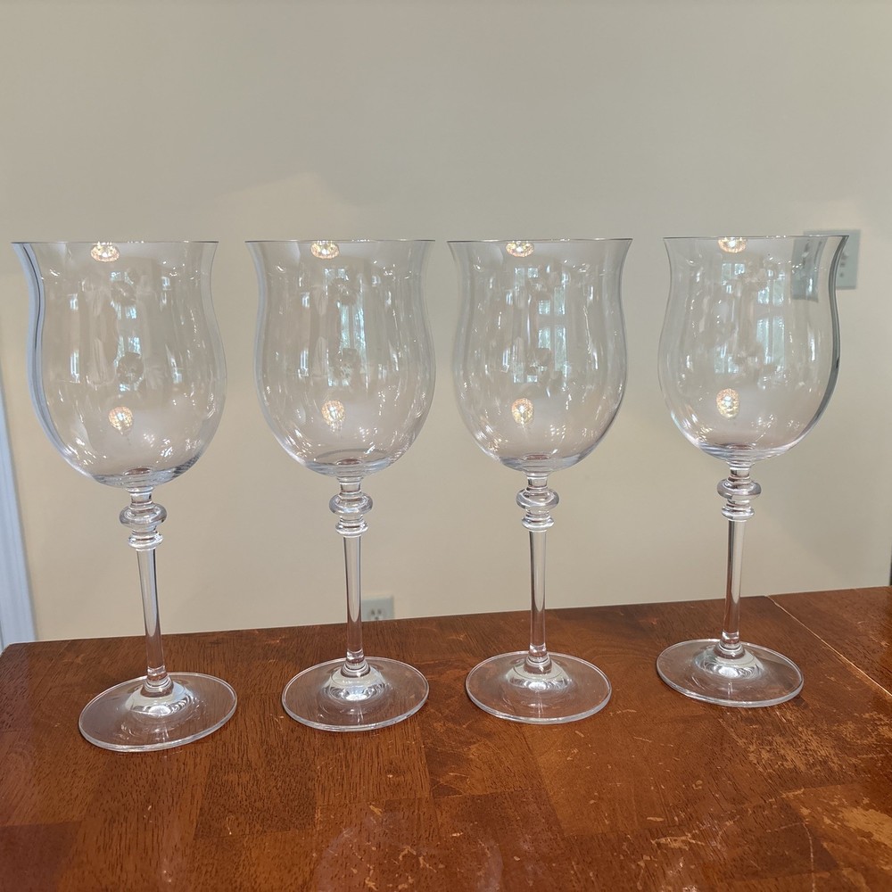 Set of 4 Towle TOC27 Burgundy Wine Glasses 10 1/8” Tall