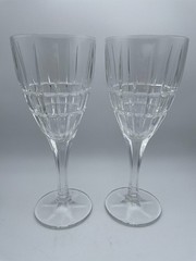 Bohemia Crystal Crystalex BOC 264 Wine Goblet 10oz Czechoslovakia S/2 Cups B39