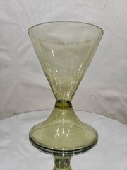 Biconical Tumbler Glass Antique Amber Venetian 17th c Spain Catalonia Dorflinger