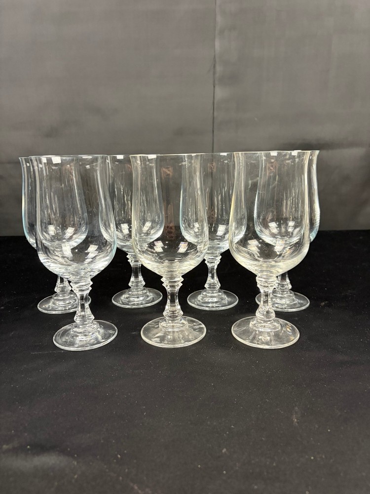 Princeton Clear by American Stemware – Seven Vintage Iced Tea Glasses