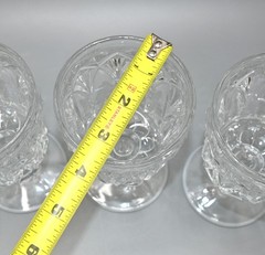 Vintage Red Cliff Clear «Heirloom» Glass Water Goblet Glasses Set Of 4