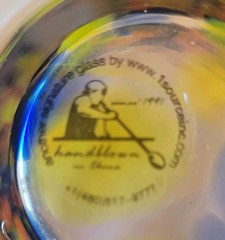Hand Blown Confetti Art Glass Footed Drinkware Tumbler 1 Source