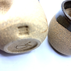 Burning World Pottery Wine 4 oz. Cups (2) Unique Artisan Enhance Wine Design