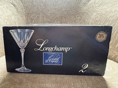 Cristal d’Arques Longchamp Martini Glass Set of 2 28 cl Crystal 25th Anniversary