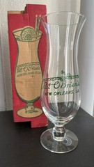 2 Vintage Pat O’Brien’s Hurricane Cocktail Drink Glass New Orleans LA Have Fun