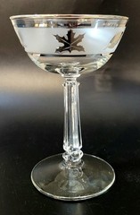 Vintage Libbey Silver Leaf 5.5″ Champagne Glasses (2 Sets of 4 Available)