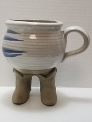 Vintage Muddy Waters Cowboy Boot Ceramic Cup Pottery Mug 5.5″ 1985