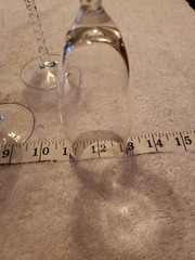 crystal d’arques champagne flutes Set 6 2″ X 6 1/4″ Twisted Stem