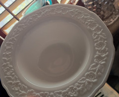 1) Indiana ORANGE BLOSSOM BOWL White MILK GLASS or Candle Votive EXC(9 AVAIL)