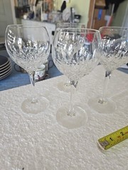 Set 4 Stuart Crystal MANHATTAN SHERRY Wine Goblet Glasses Signed Made in England