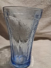 Vintage Indian Glass Recollection Blue Glass Water Glass s2