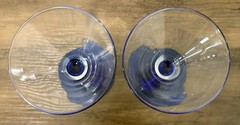 Vintage Libbey Courber Cobalt Blue Z Mini Martini Cocktail Glasses (Set of 2)