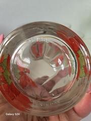 Vintage CRISTAL PORTUGAL Poinsettia Old – Fashioned Glasses- Set Of (4)