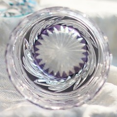 Purple 7oz Handmade Whiskey Glasses Edo Kiriko Crystal Whisky Glass Drinkware