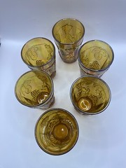 Indiana Harvest Grape Set of 6 Juice Tumblers -Marigold /Amber Carnival Marigold