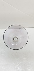 ART GLASS LAVENDER & CLEAR STEM MARTINI STEMWARE 8″