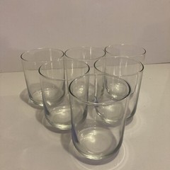 set of 6 Italian Made wine glass Goblet Beverage Cups 3.25X4.25 in 375 ml NEW