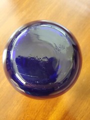 Vintage Cobalt Blue Glass Cup Candle Holder Tumbler Jar