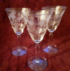 Morgantown MAYFAIR Water Goblets – Set/3 – FREE U.S. Shipping