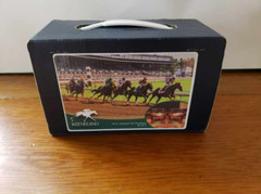 Keeneland Harmony on the Rocks 10 oz Etched Cut Glass Set of 2 Race Horses, NIB