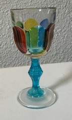Rainbow Colorful Venezia Carullo Collection Polychrome Wine Glass-Rare!