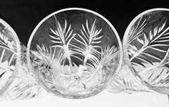 Set of 3 Crystal Glass Fifth Avenue PORTICO Iced Tea Glasses, 8 1/4”