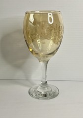Italian Cristalleria Fratelli Fumo Etched Wine Glasses 8oz Italy Set Of 4