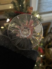 6 Russian Rycebckon Lead Crystal Wine Glasses Beautiful