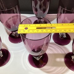 6 BRYCE CRYSTAL AQUARIUS AMETHYST Iced tea glasses USA discontinued